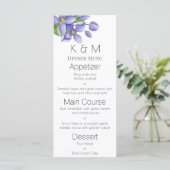 Romantic Waterverf Lilacs Wedding Menu (Staand voorkant)