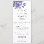 Romantic Waterverf Lilacs Wedding Menu (Voorkant)