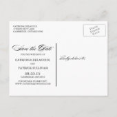 Romantic Waterverf Peonies Save the Date Briefkaar Aankondigingskaart (Achterkant)