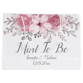 Romantic Waterverf Pink Florals de heer & Mrs Wedd Groot Cadeauzakje