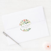 Romantic Waterverf Spring Bloom Save the Date Ronde Sticker (Envelop)