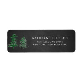 Romantic Waterverf Woodland Forest Chalkboard Etiket