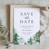 Romantic Waterverf Woodland Forest Save The Date