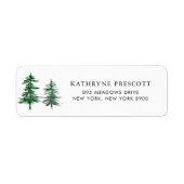 Romantic Waterverf Woodland Return Address Label (Voorkant)