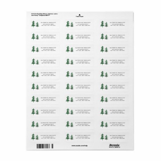 Romantic Waterverf Woodland Return Address Label (Full Sheet)