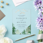 Romantic Waterverf Woodland Wedding Acryl Uitnodigingen (Insitu (Huwelijk))