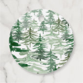 Romantic Waterverf Woodland Wedding Bedankjes Labels (Achterkant)