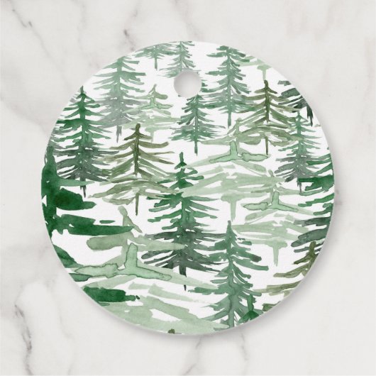 Romantic Waterverf Woodland Wedding Bedankjes Labels (Achterkant)