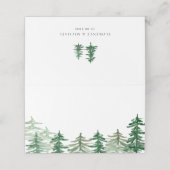 Romantic Waterverf Woodland Wedding Plaatskaartje (Buitenkant ongevouwen)