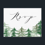 Romantic Waterverf Woodland Wedding RSVP Briefkaar Uitnodiging Briefkaart<br><div class="desc">Woodland thema bruiloft RSVP kaart briefkaart. Het heeft een aquarel bos scène. Deze bosrijke responskaart is perfect voor lente- en winterbruiloften. Deze RSVP-briefkaarten zijn ook ideaal voor bruiloften met bos- en bosthema's. Overeenkomende objecten zijn beschikbaar.</div>