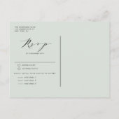 Romantic Waterverf Woodland Wedding Uitnodiging Briefkaart (Achterkant)