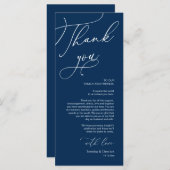 Romantic Weddenschap Plaatsbepaling Bedankt voor j Programmakaart (Voorkant / Achterkant)