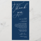 Romantic Weddenschap Plaatsbepaling Bedankt voor j Programmakaart (Voorkant)