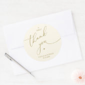 Romantic Wedding A Sweet Thank You Cookies Ronde Sticker (Envelop)