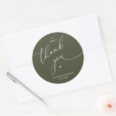 Romantic Wedding A Sweet Thank You Cookies Ronde Sticker (Envelop)
