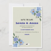   Romantic Wedding Announcement Save The Date (Voorkant)