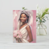 Romantic Wedding Bride Kaart (Staand voorkant)