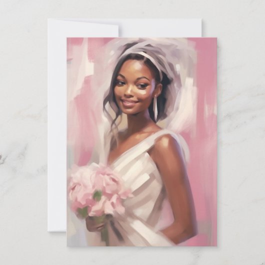 Romantic Wedding Bride Kaart (Voorkant)