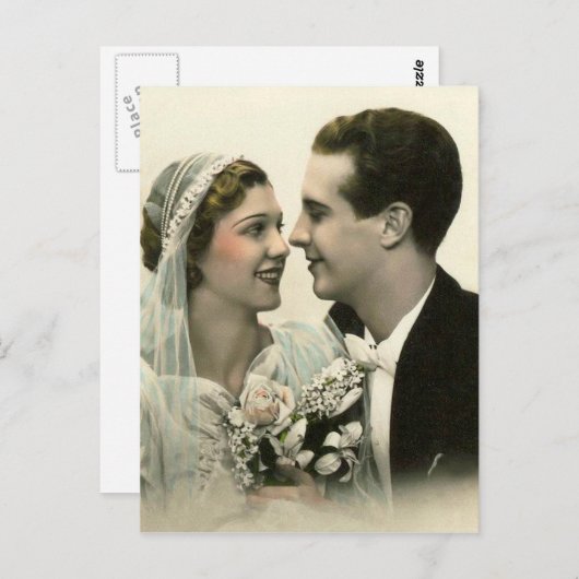Romantic Wedding Briefkaart (Voorkant / Achterkant)