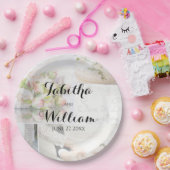 Romantic Wedding Collage Reception Paper Borden Papieren Bordje (Feest)