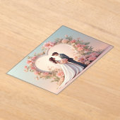 Romantic Wedding Couple Silhouette Acryl Uitnodigingen (Laagn)