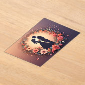 Romantic Wedding Couple Silhouette Acryl Uitnodigingen (Laagn)