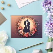 Romantic Wedding Couple Silhouette Acryl Uitnodigingen (Insitu (Huwelijk))