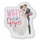 Romantic Wedding Couple Sticker (Voorkant)