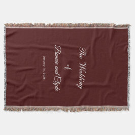 Romantic Wedding Day Celebration Burnt Maroon Deken