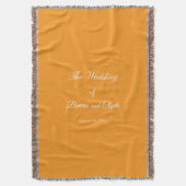 Romantic Wedding Day Celebration Cozy Orange Deken (Voorkant Verticaal)