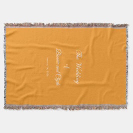 Romantic Wedding Day Celebration Cozy Orange Deken