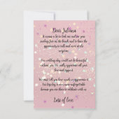 Romantic wedding flowers blooming garden bedankkaart (Achterkant)