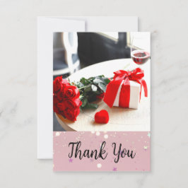 Romantic wedding flowers blooming garden bedankkaart