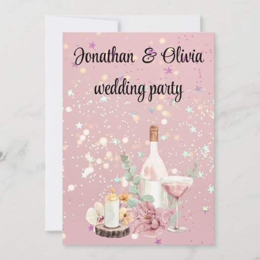 Romantic wedding flowers blooming garden kaart (Voorkant)