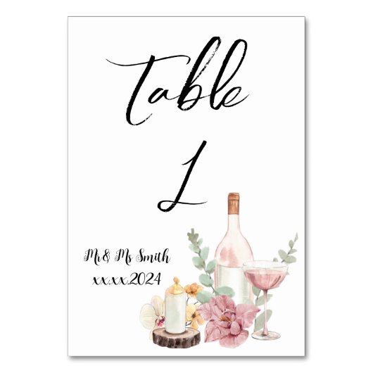 Romantic wedding flowers blooming garden kaart (Voorkant)