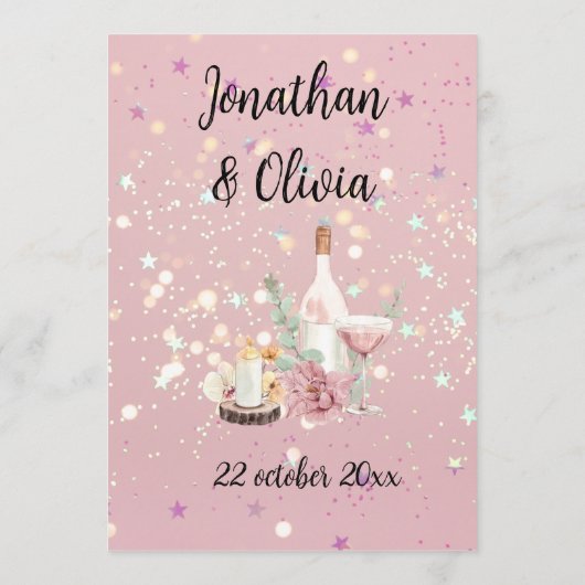 Romantic wedding flowers blooming garden programmakaart (Achterkant)