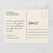 Romantic Wedding Foto Dank je Briefkaart (Achterkant)