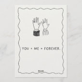 Romantic Wedding Invitation – Customizable Kaart (Achterkant)