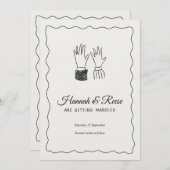 Romantic Wedding Invitation – Customizable Kaart (Voorkant / Achterkant)
