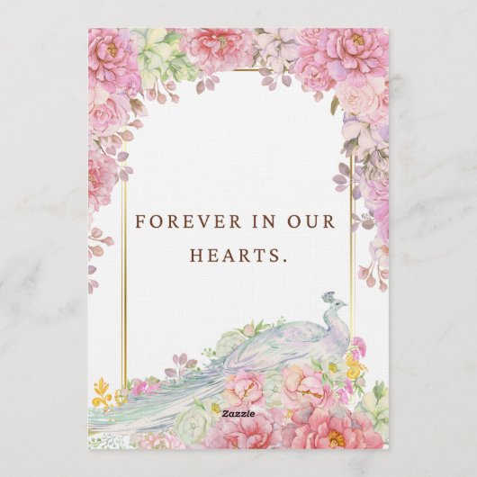 Romantic Wedding Invitation | Elegant Modern Kaart (Achterkant)