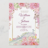 Romantic Wedding Invitation | Elegant Modern Kaart (Voorkant)