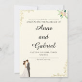Romantic Wedding Invitation Kaart (Voorkant)