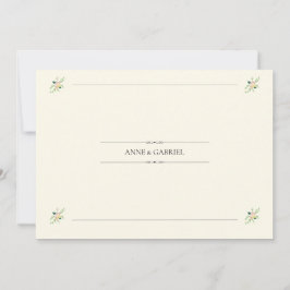 Romantic Wedding Invitation Kaart