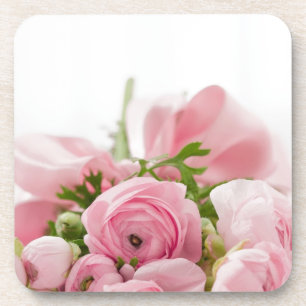 Romantic Wedding Love Soft Pink Flower Bouquet Bier Onderzetter