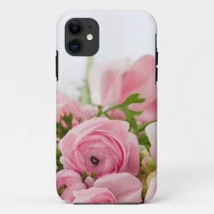 Romantic Wedding Love Soft Pink Flower Bouquet iPhone 11 Hoesje