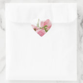 Romantic Wedding Love Soft Pink Flower Bouquet Hart Sticker (Tas)