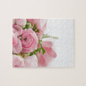 Romantic Wedding Love Soft Pink Flower Bouquet Legpuzzel (Horizontaal)
