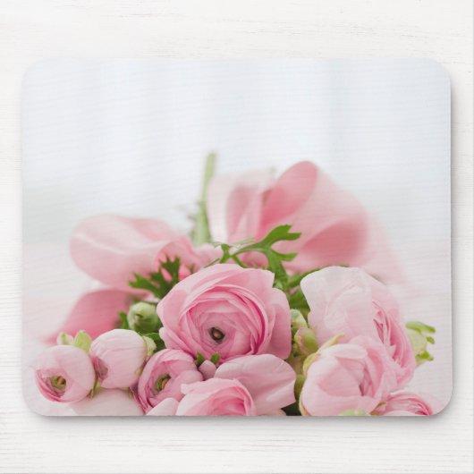 Romantic Wedding Love Soft Pink Flower Bouquet Muismat (Voorkant)