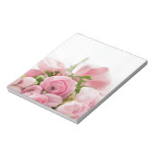 Romantic Wedding Love Soft Pink Flower Bouquet Notitieblok (Linkerzijde)