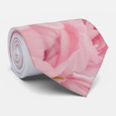 Romantic Wedding Love Soft Pink Flower Bouquet Stropdas (Opgerold)